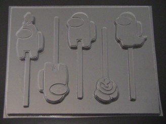 568sp Around Them Chocolate or Hard Candy Lollipop Mold